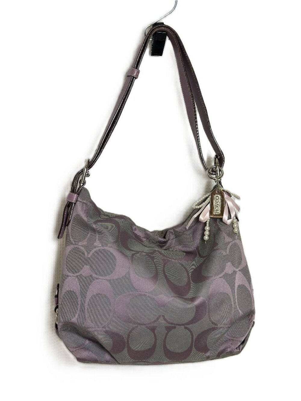 Coach Y2K Signature Duffle Hobo Bag Lavender Shoulder / Crossbody F15067
